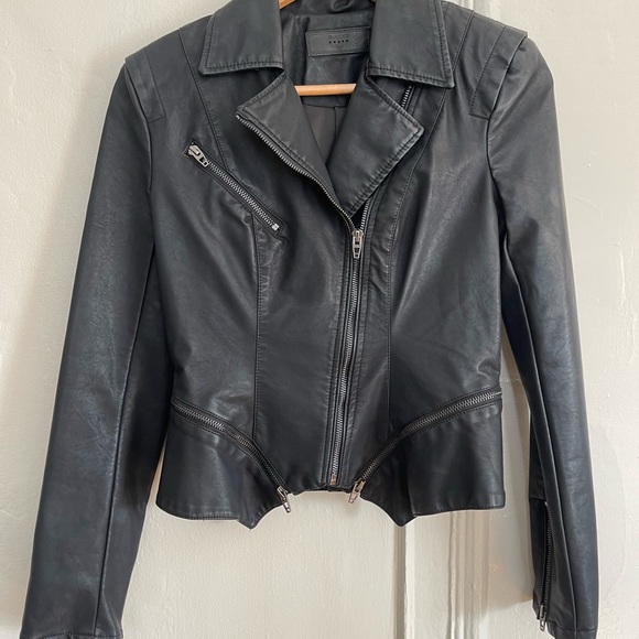 BLANK NYC black vegan leather jacket, fitted, size: XS - Picture 5 of 15